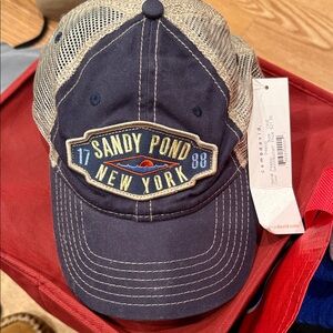 Sandy Pond New York Navy and Tan Cap